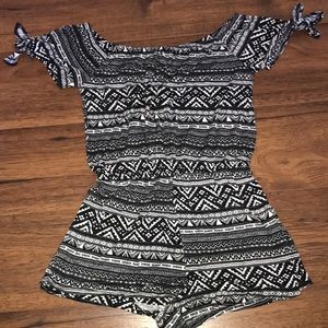 Romper, black and white designed